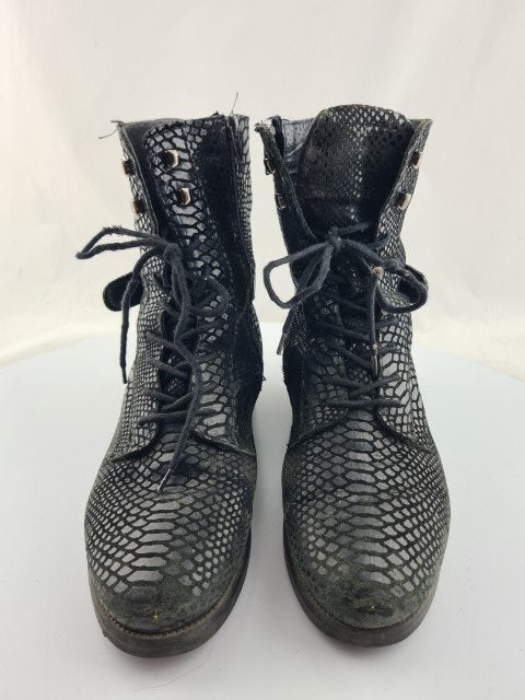 Veterboots Poelman zwart maat 40, Poelman, Zwart, Lage of Enkellaarzen, Nieuw