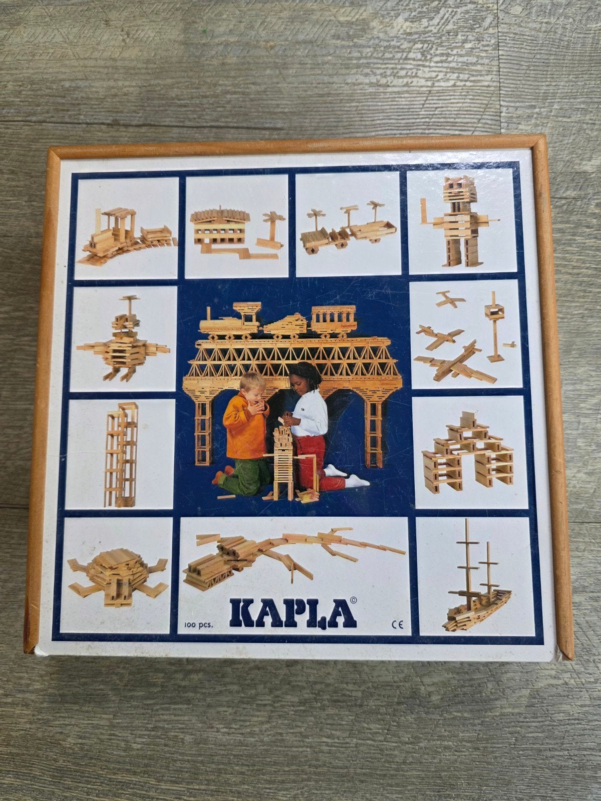 Kapla 100 stuks houten bouwplankjes, Kinderen en Baby's, Ophalen, Gebruikt, Overige merken