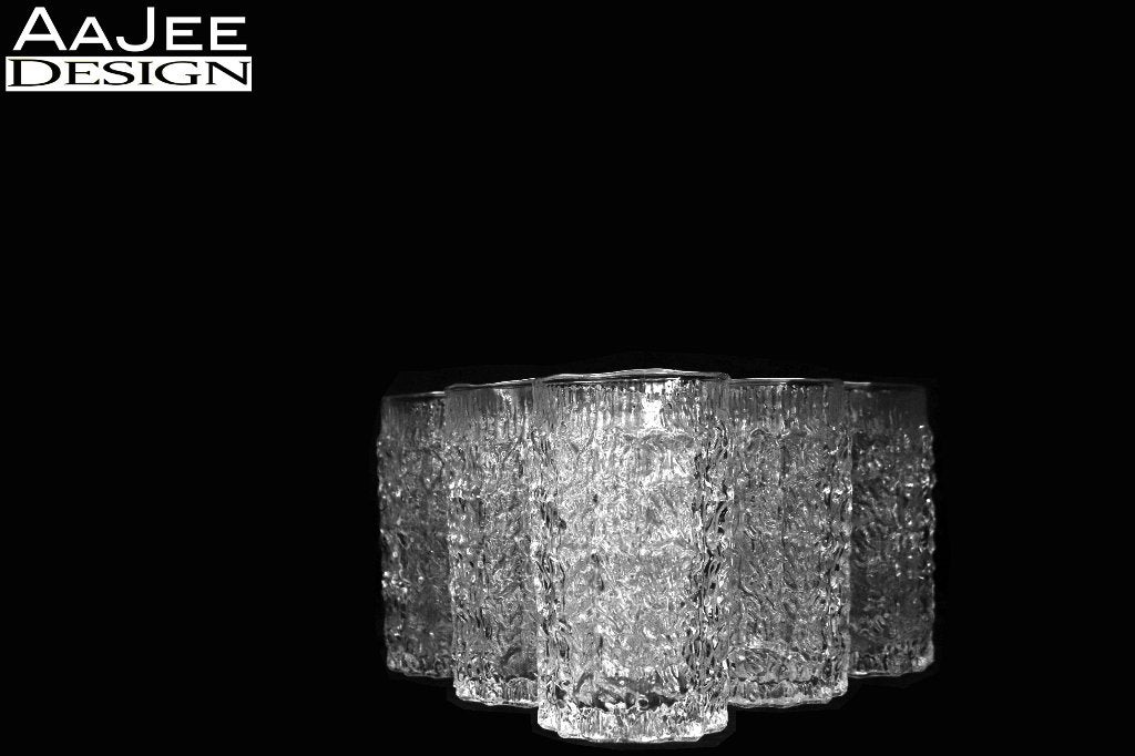 6 IVV Selezione - Grote ijsglas glazen - Glacier - 60's, Ophalen of Verzenden