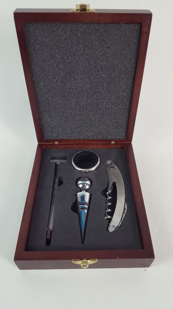 Wijnset giftset in houten kistje, De Echte Kwekkeboom. 2A7, Tweedehands verkoop, Tweedehands verkoop, Gebruikt, Ophalen of Verzenden
