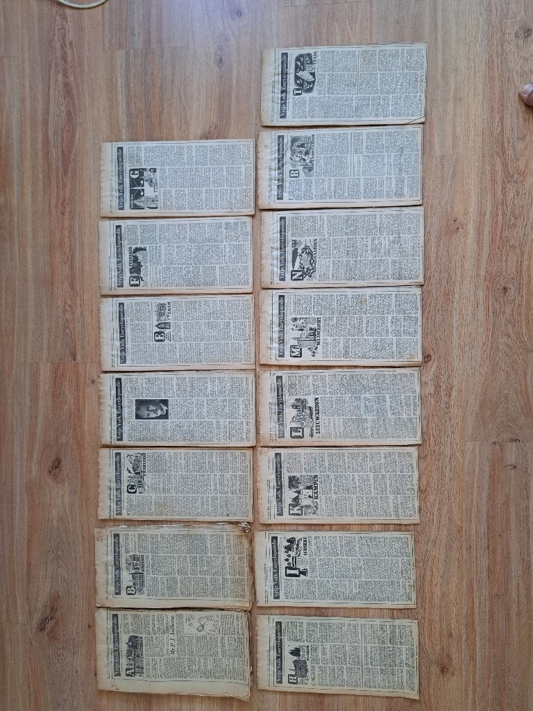 Encyclopedie uit krant Volkskrant 1952-1953, Ophalen, Gelezen, Overige onderwerpen