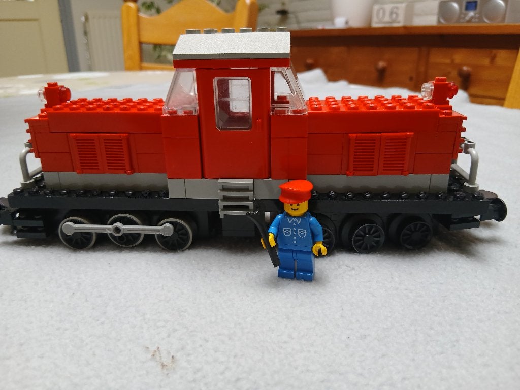 Lego 7755 diesel locomotief met 12 volt motor uit 1983, Gebruikt, Overige thema's, Lego, Compleet