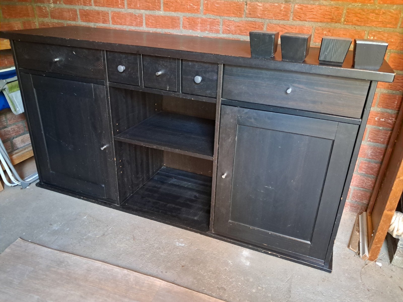Houten buffetkast IKEA - gratis af te halen!, Ophalen, Gebruikt, Met deur(en), 150 tot 200 cm