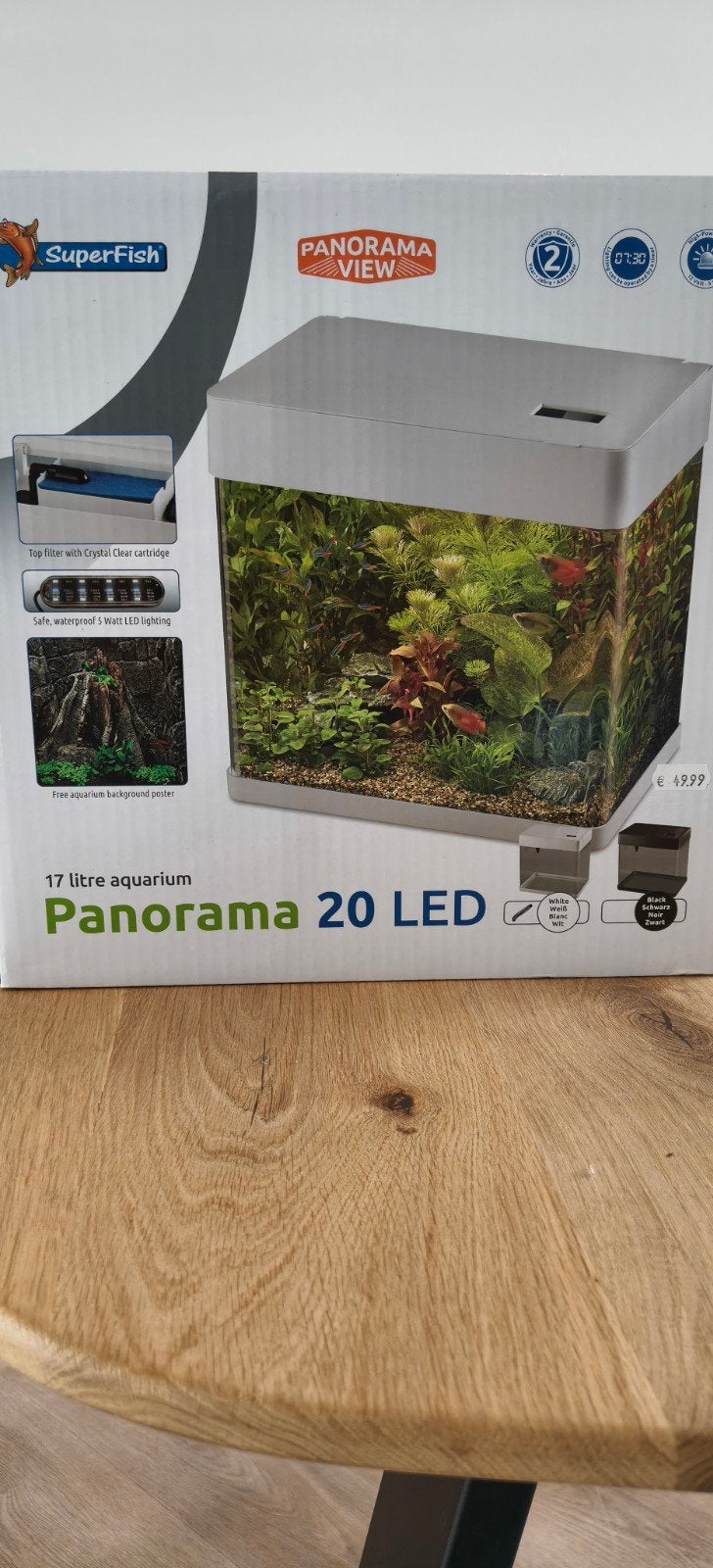 Aquarium Superfish 17L, Ophalen, Zo goed als nieuw, Leeg aquarium, Superfish