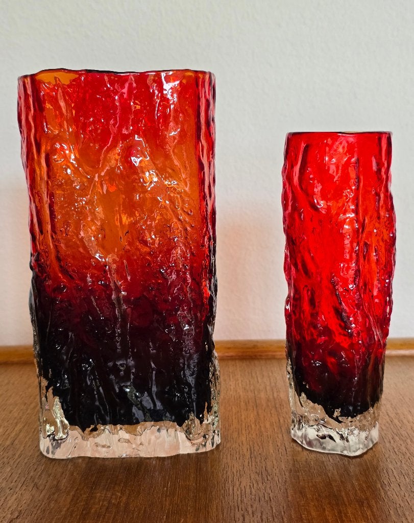Ingrid Glas stijl boomschors vazen, Ophalen of Verzenden