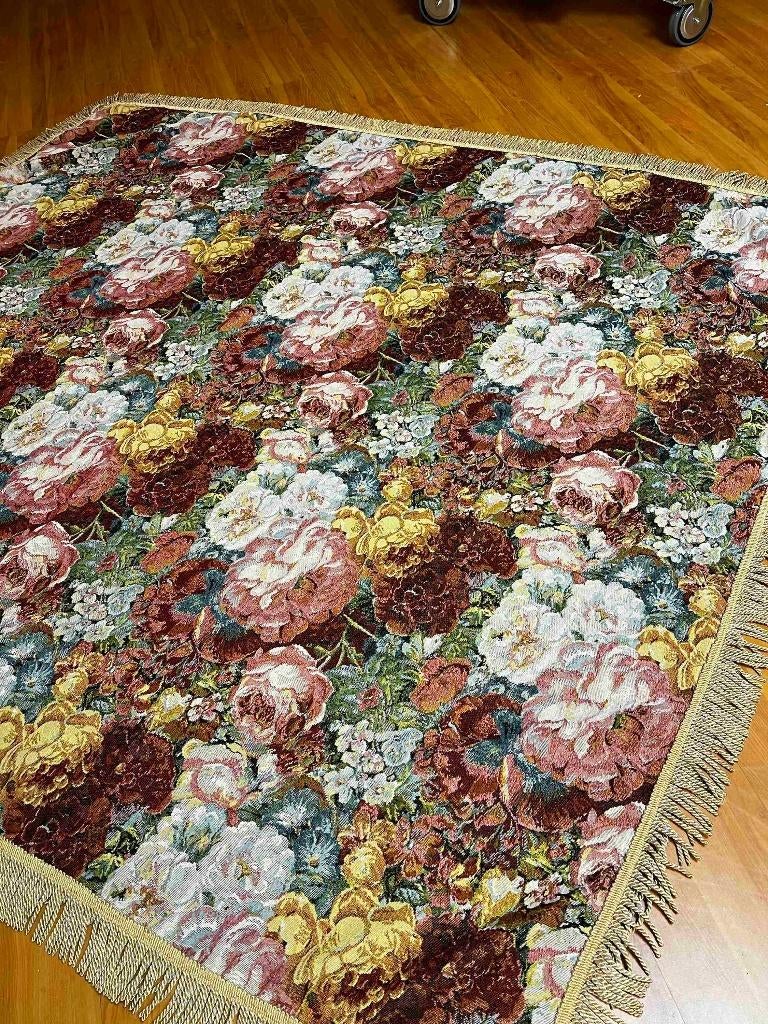 Grand foulard bloemen 195/167 cm, Huis en Inrichting, Woonaccessoires | Plaids en Woondekens, Gebruikt, Etten-Leur, DJT@dejuistetoon.eu