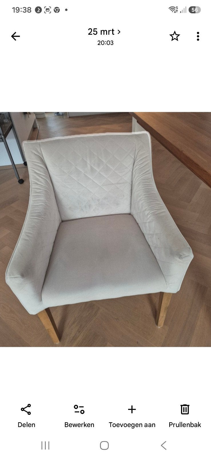 4 Riviera Maison stoelen beige, Huis en Inrichting, Ophalen, Zo goed als nieuw, Overige kleuren, Twee