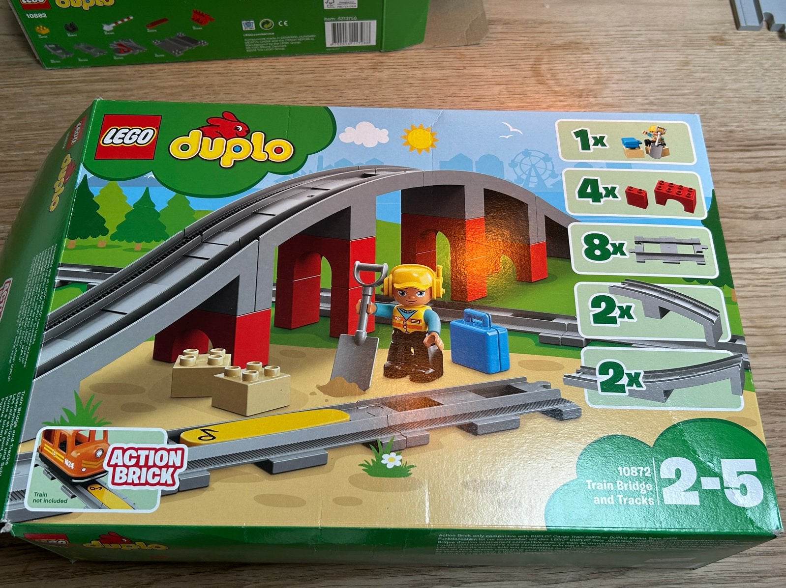 Lego Duplo Treinbrug en Rails (10872) - Complete set, Ophalen, Overige thema's, Zo goed als nieuw, Compleet