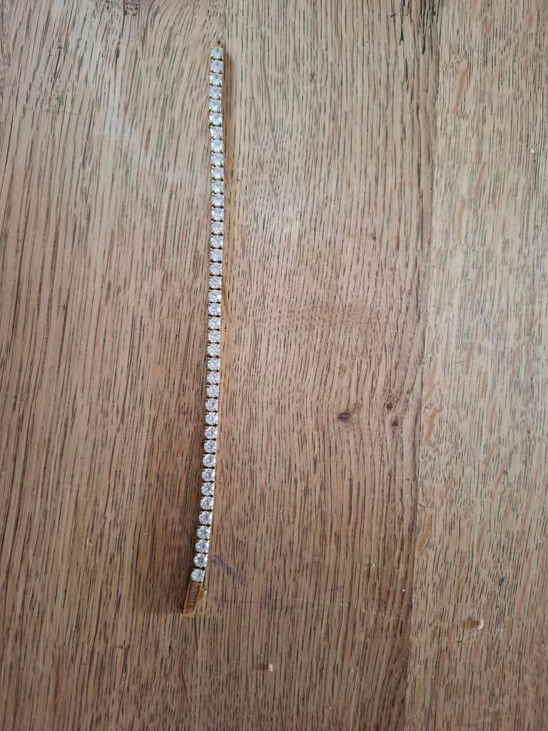 Josh V Armband met strass steentjes, Ophalen, Overige materialen, Zo goed als nieuw, Goud