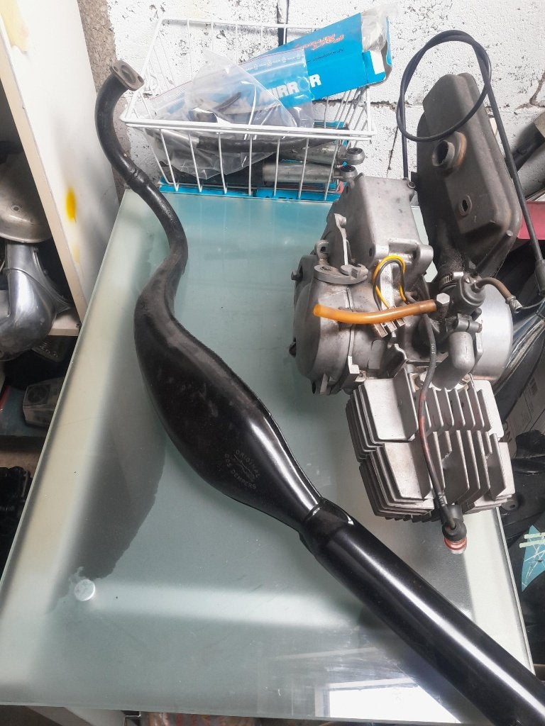 Puch Maxi aanloopblok en Bos uitlaat, Ophalen, Gebruikt, Blok