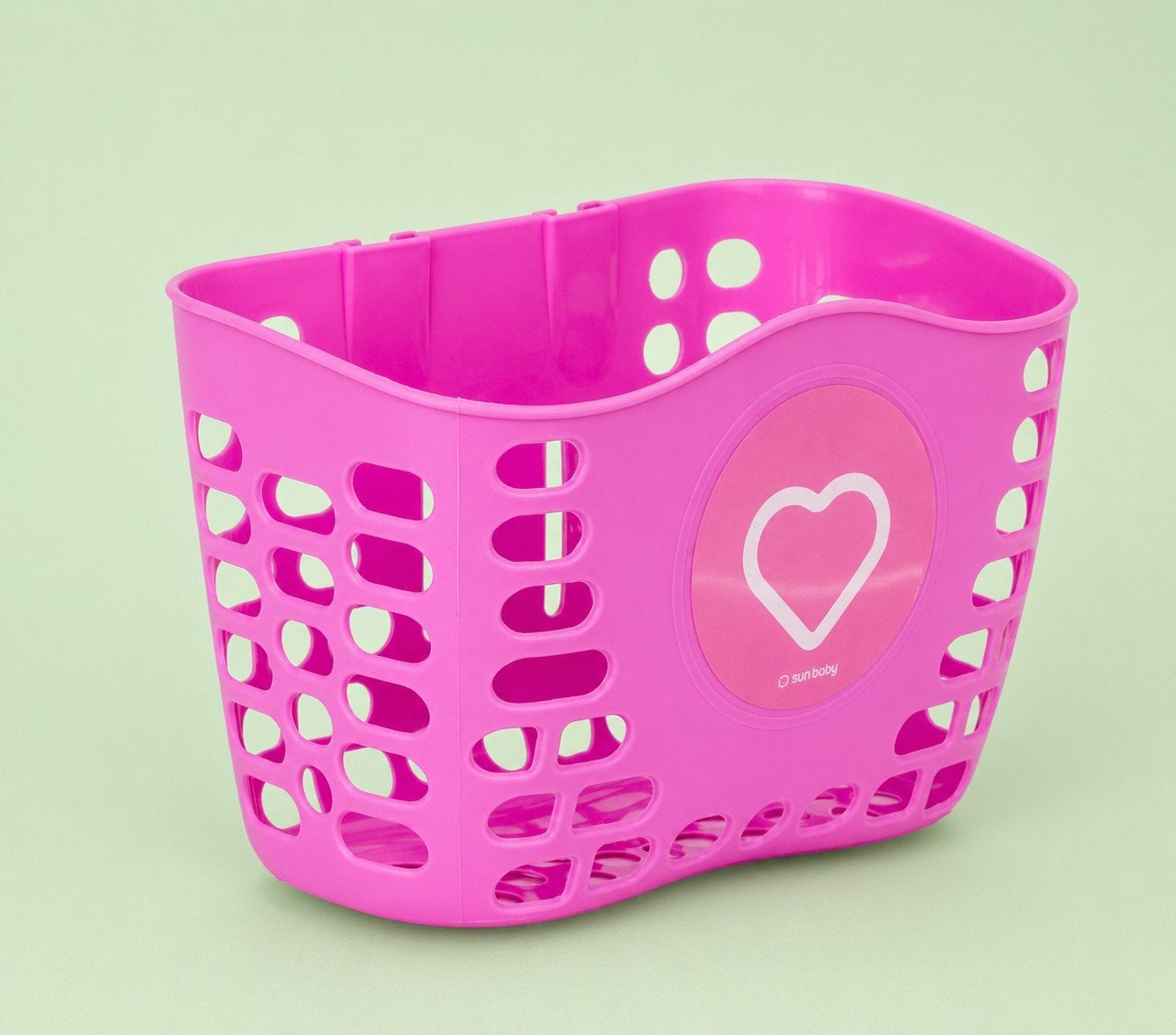 Roze kinderfietsmandje met hartje, Fietsen en Brommers, Fietsaccessoires | Fietsmanden, Ophalen of Verzenden, Nieuw