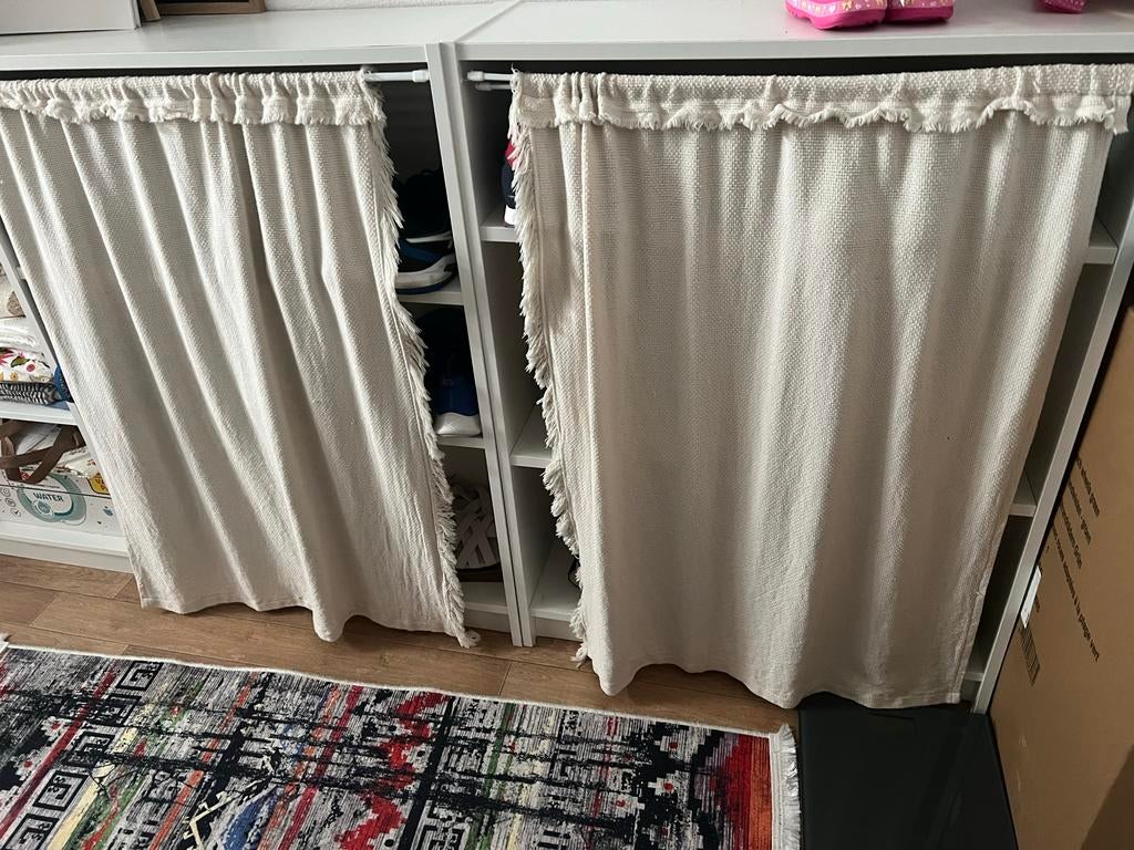 Witte open kast met planken, Met plank(en), Gebruikt, 100 tot 150 cm, Ophalen of Verzenden