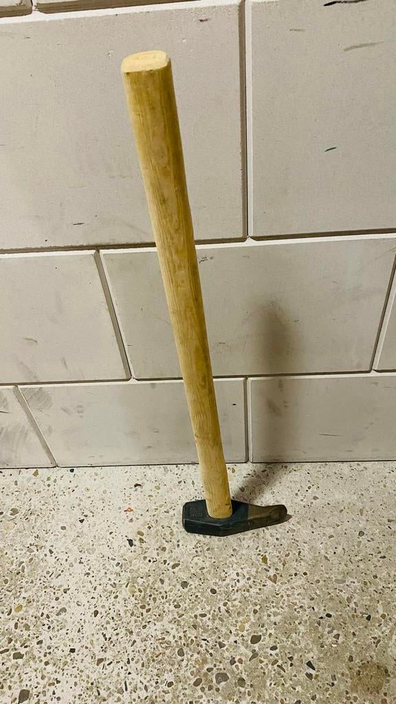 Stevige mokerhamer/kloofhamer met houten steel - 3KG, Ophalen, Gebruikt