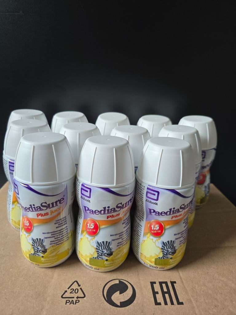 Paediasure Plus juice appel, 12 stuks, Ophalen of Verzenden