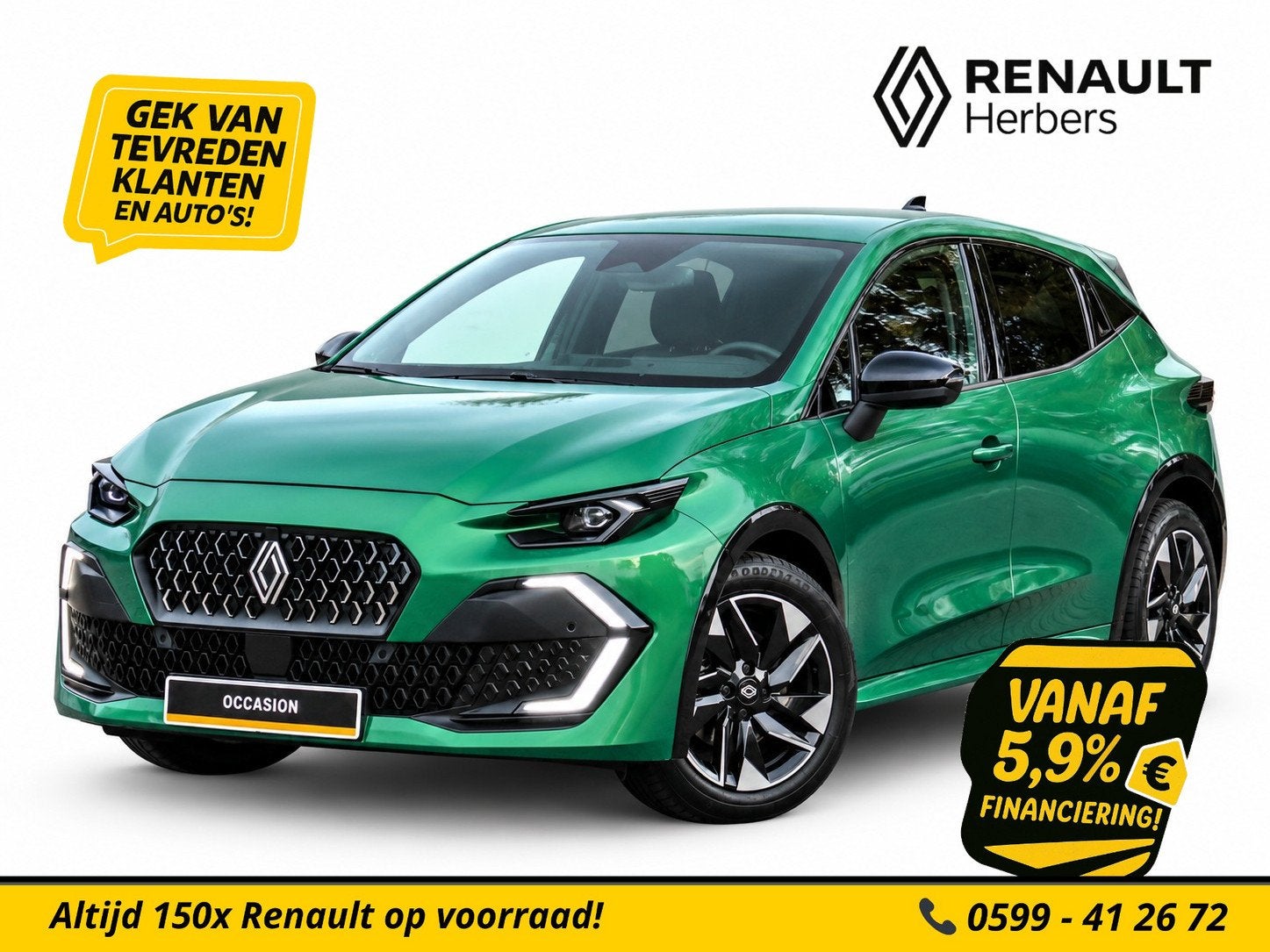 Renault Clio 1.8 Hybrid 160 techno CAMERA / ADAPTIVE CRUISE, Dealer onderhouden, Gebruikt, 4 cilinders, Leder en Stof