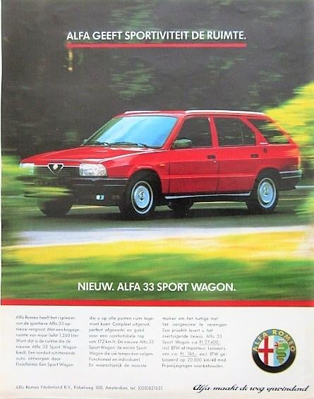 16 vintage reclames Alfa Romeo autos 68-01 Giulietta auto, Ophalen of Verzenden, Gebruikt, Auto's