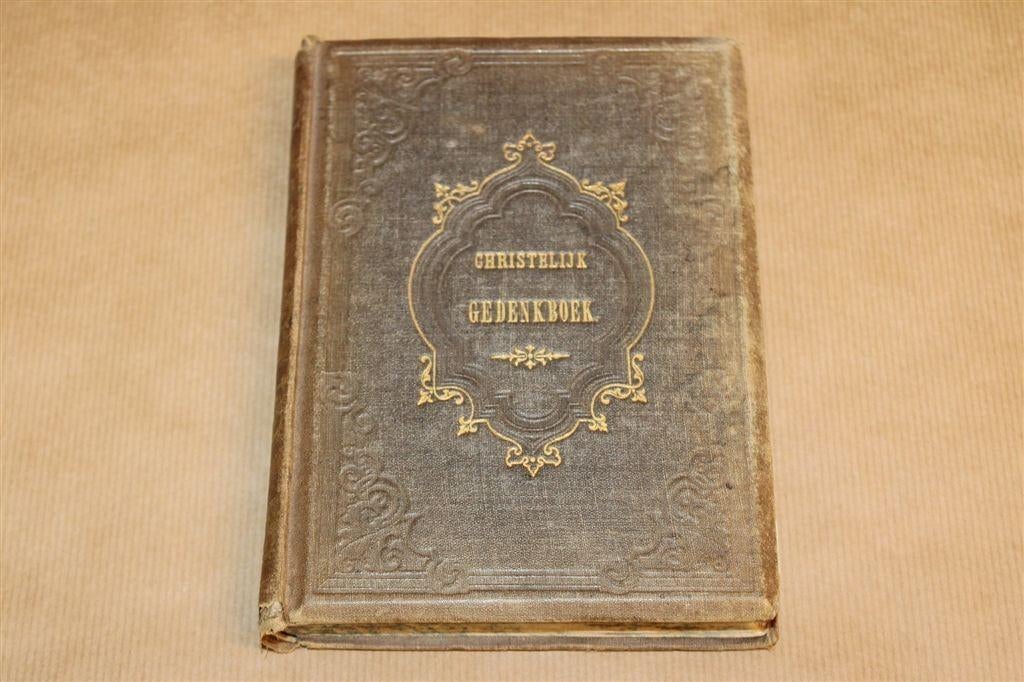 Christelijk Gedenkboek — Antiek Boek ca. 1850, Antiek en Kunst, Antiek | Boeken en Bijbels, Ophalen of Verzenden