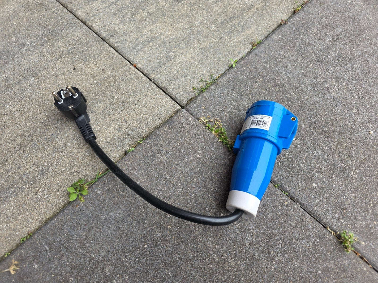 Caravan stekker adapter voor normaal stopcontact, Caravans en Kamperen, Caravan accessoires, Ophalen of Verzenden, Zo goed als nieuw