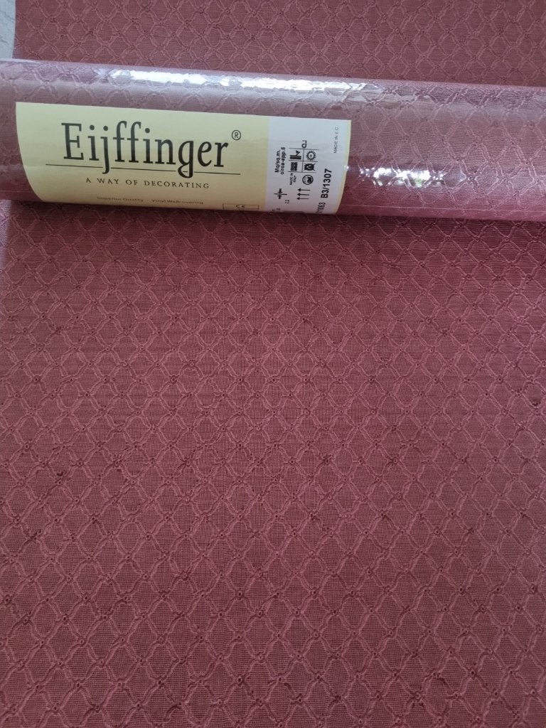 Eijffinger behang geometrisch patroon steenrood voorradig, Overige merken, Geometrisch, Modern, Ophalen of Verzenden