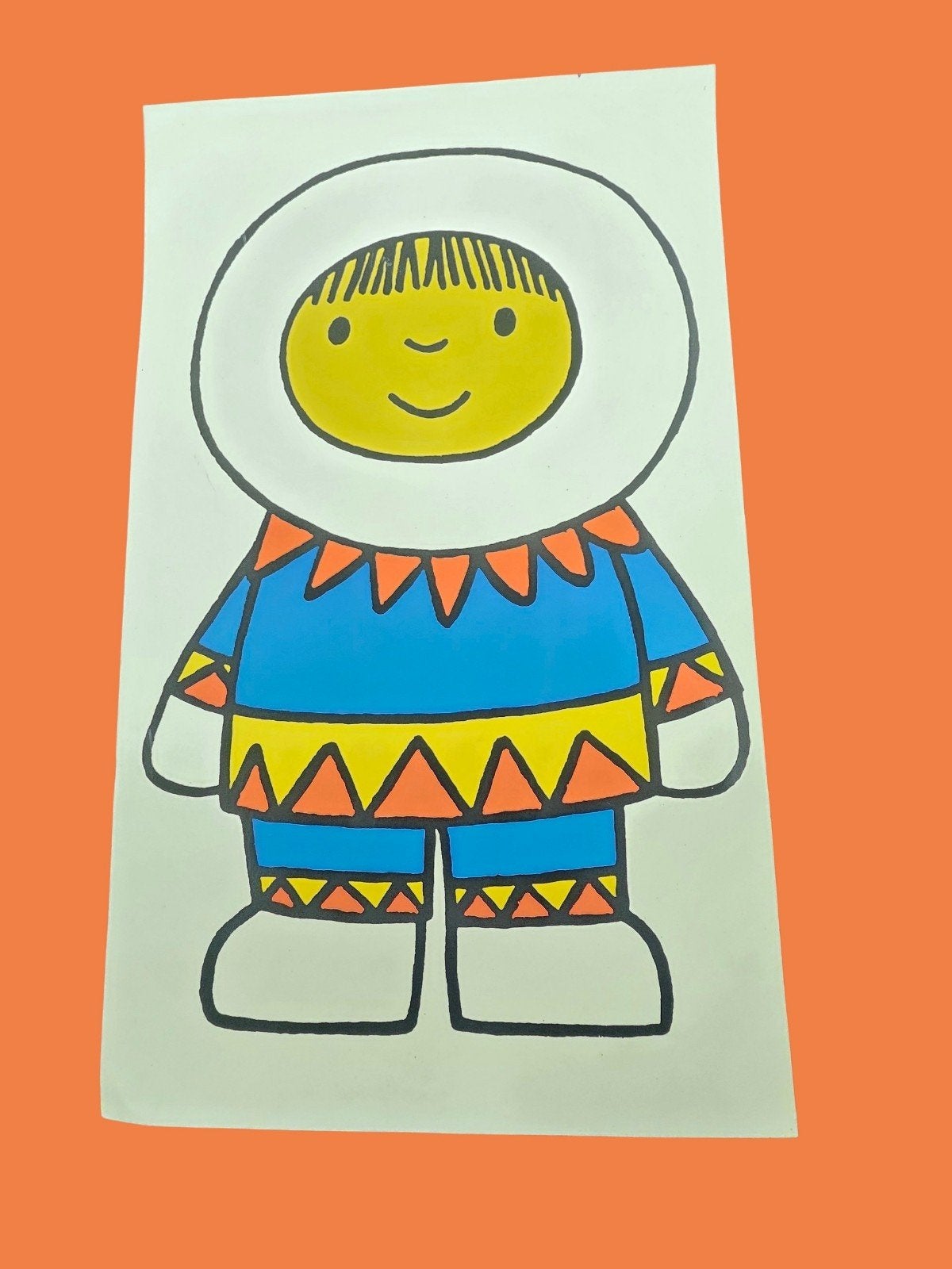 Vintage Eskimo popje/figuur - Kleurrijk en uniek, Ophalen, Gebruikt, Niet van toepassing, Niet van toepassing