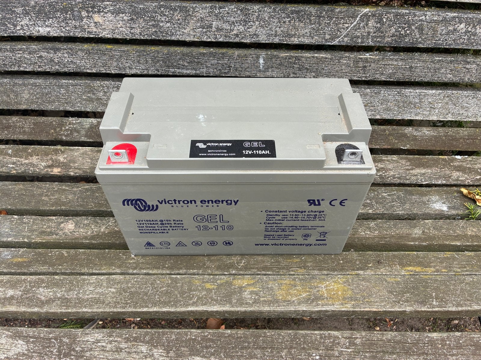 Victron Gel Accu 12V 110Ah - Reserve accu camper, Ophalen, Gebruikt