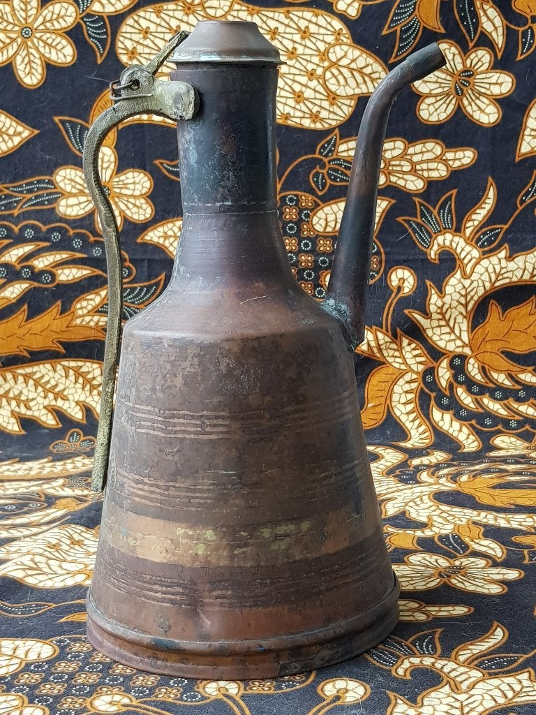 Originele antieke Oosterse koffiekan van koper 27,5 cm., Antiek en Kunst, Antiek | Koper en Brons, Koper, Ophalen of Verzenden