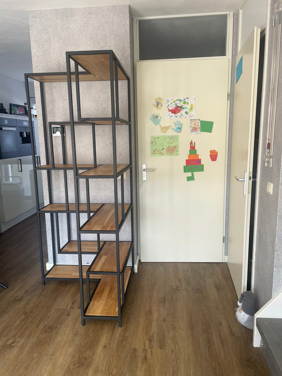 Industriële hoekkast met stalen frame te koop., Ophalen, Gebruikt