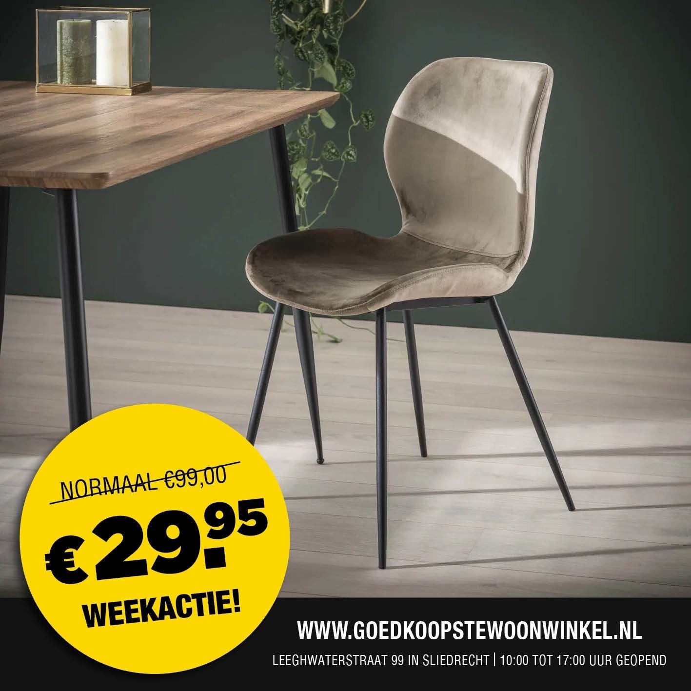 Eetkamerstoel - Nu voor maar 29.95! Op voorraad!, Huis en Inrichting, Stoelen, Ophalen, Overige kleuren, Nieuw, Stof