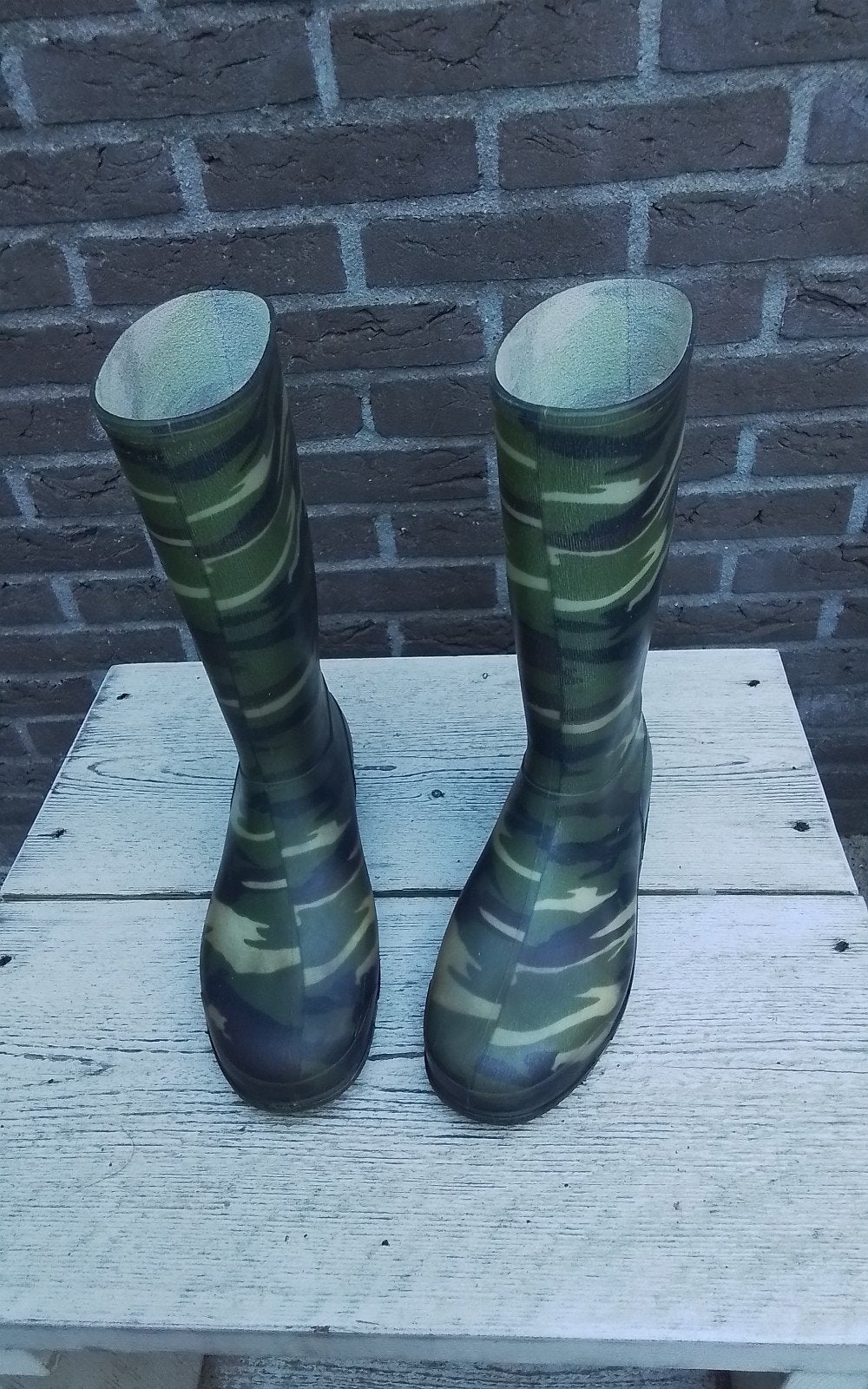 Regenlaarzen, camouflageprint., Ophalen of Verzenden, Gebruikt, Jongetje of Meisje, Laarsjes