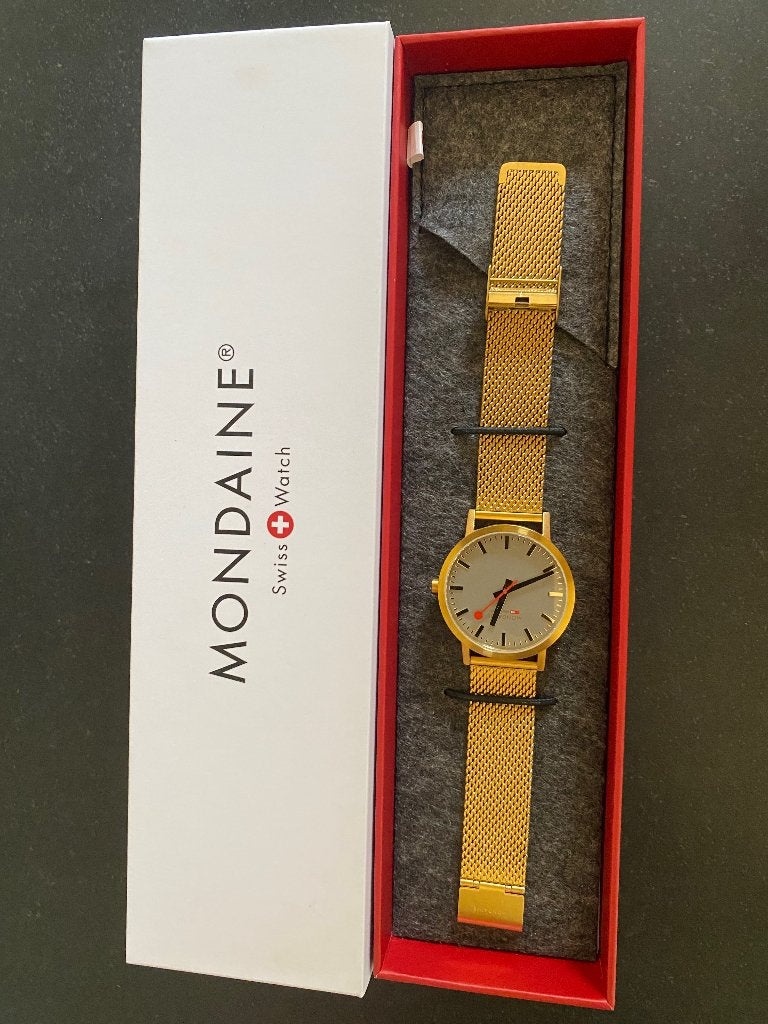 Horloge, Polshorloge, Nieuw, Goud, Goud