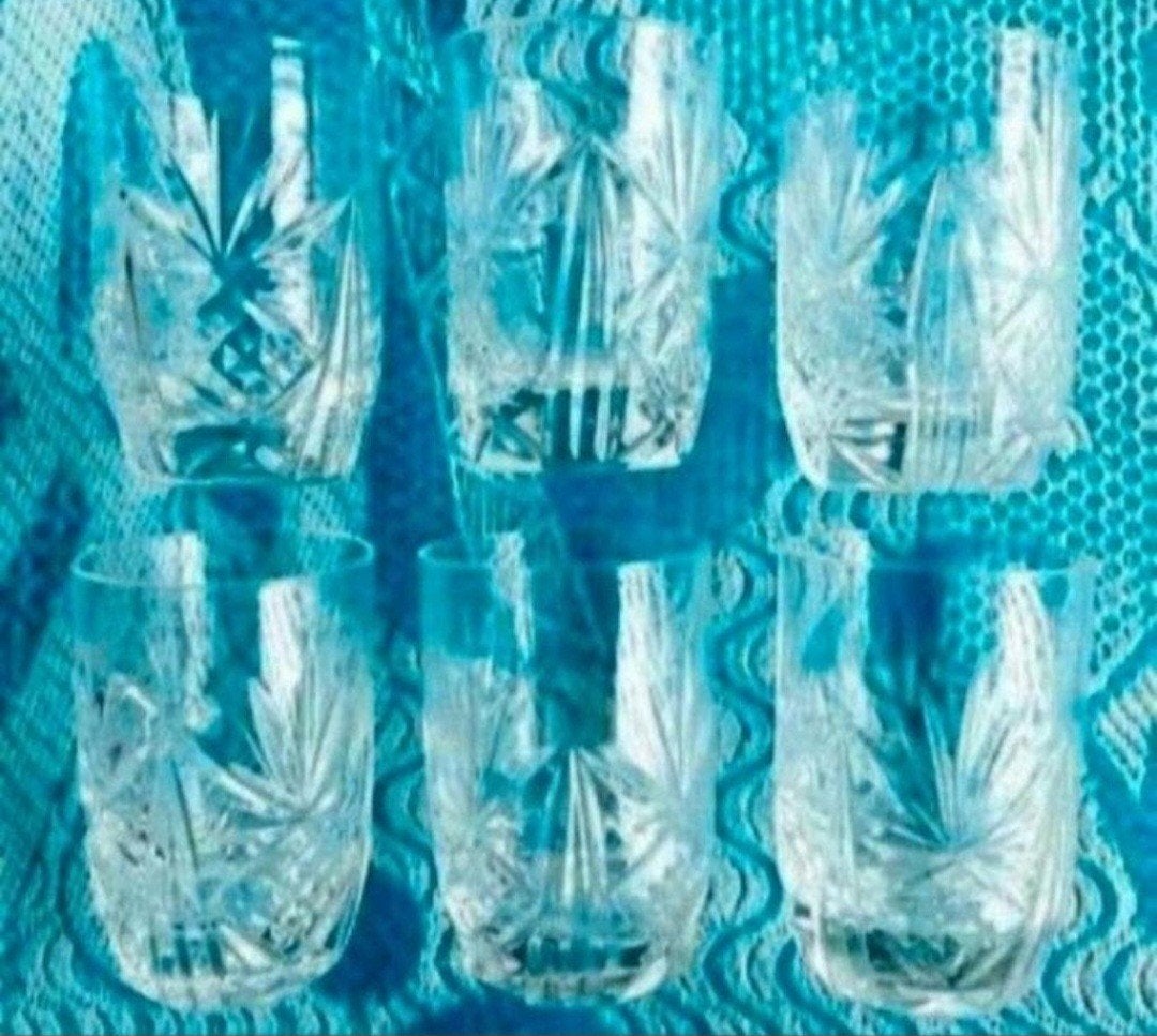 Vintage borrel glazen complete set borrelglazen, Antiek en Kunst, Ophalen of Verzenden
