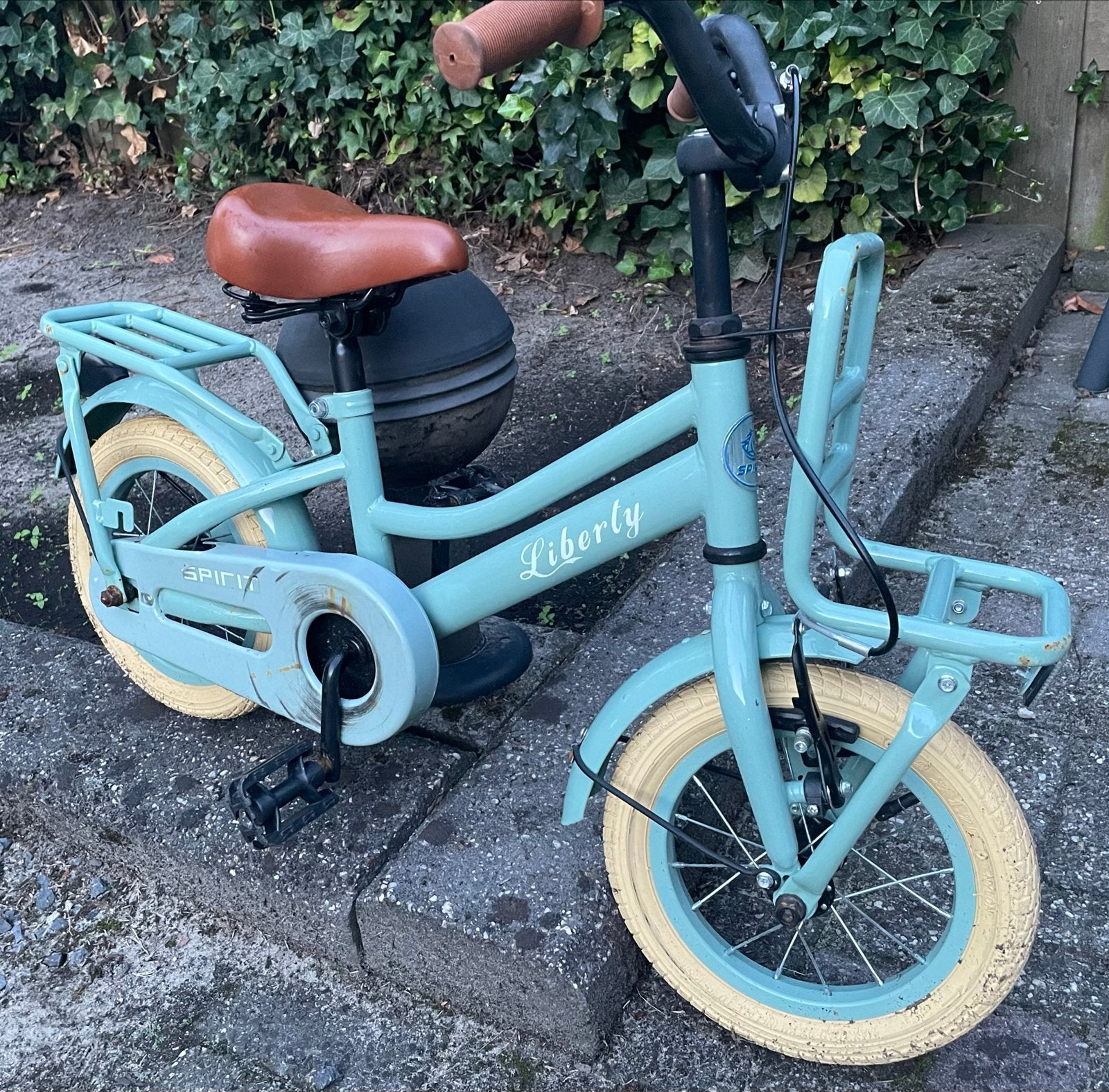 Spirit Liberty Kinderfiets 12 inch - Lichtgroen, Ophalen, Gebruikt, Terugtraprem, Minder dan 16 inch