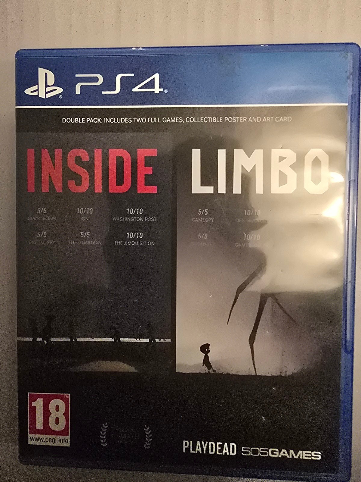PS4 Inside & Limbo Double Pack - Inclusief Poster & Art Card, Vanaf 18 jaar, 1 speler, Ophalen of Verzenden, Zo goed als nieuw