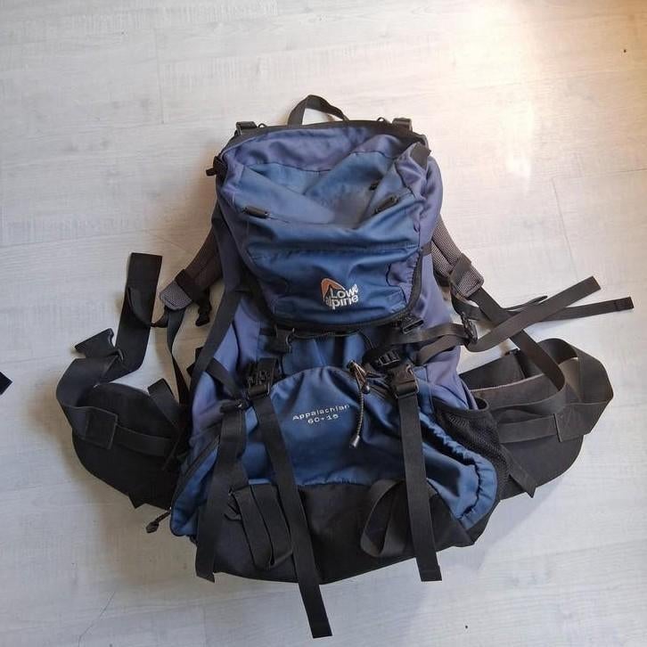 Trekkingrugzak Lowe alpine Appalachian Blauw 60+15L, Ophalen, Gebruikt, Rugzak