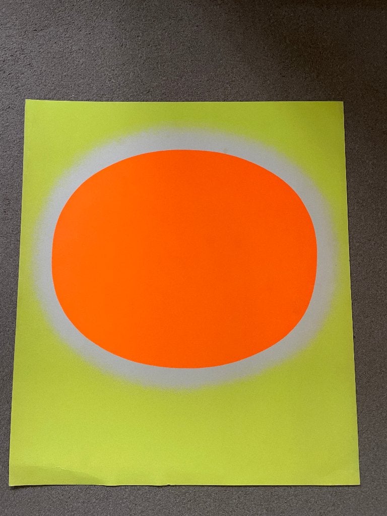 Rupprecht Geiger? Orange Auf Gelb / Orange on Yellow 92/150, Antiek en Kunst, Genummerd, Ophalen of Verzenden, Abstract, Overige techniek