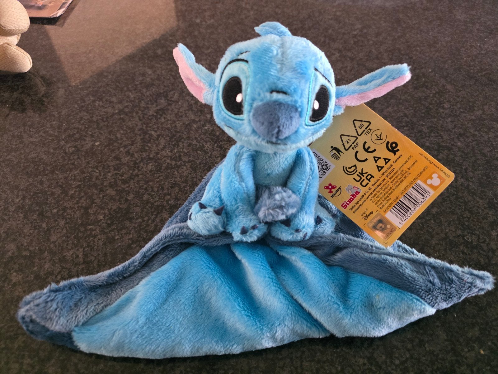 Disney Stitch Knuffeldoekje, Disney, Disney, Blauw, Nieuw