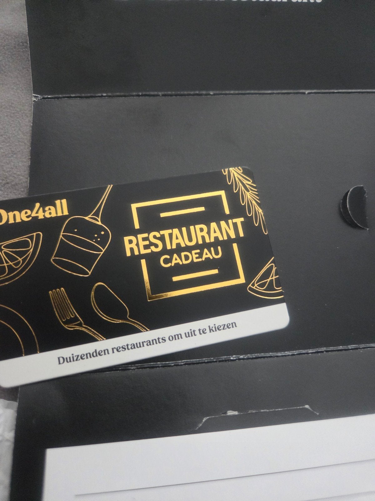 Restaurant cadeaukaart, Ophalen, Nieuw