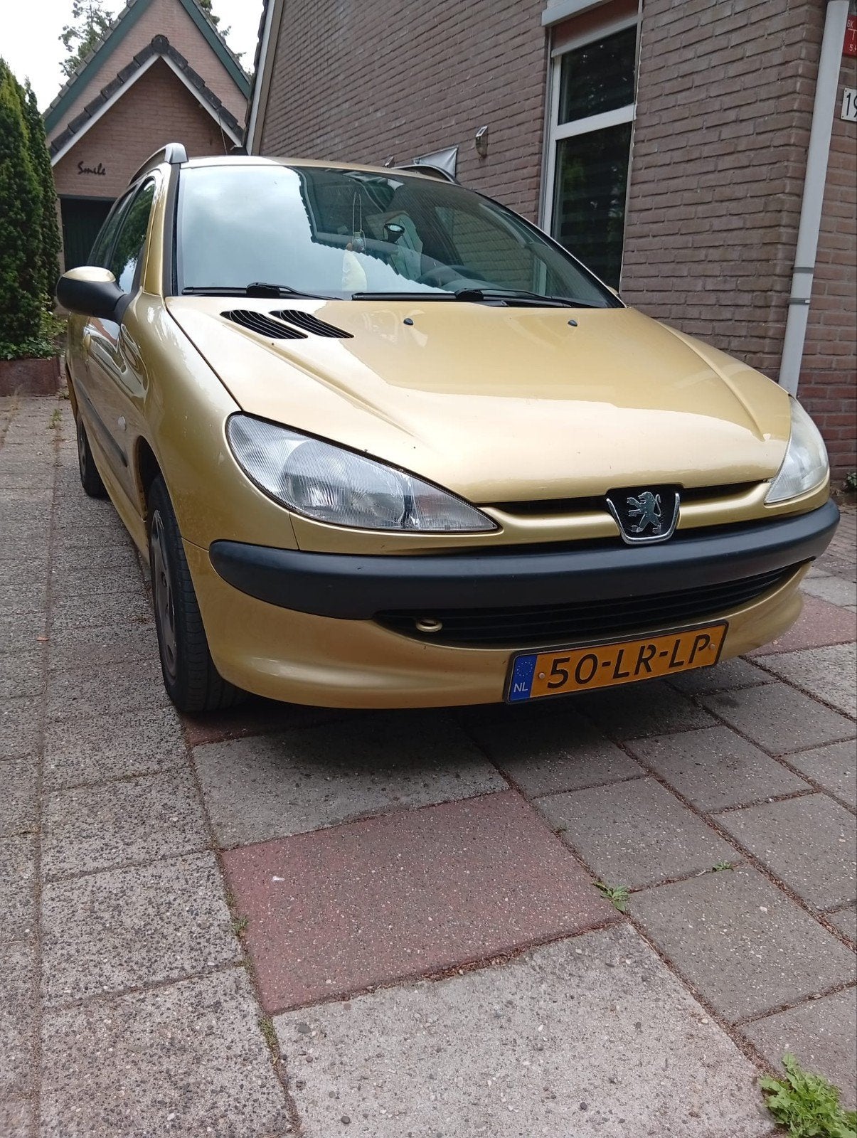 Peugeot 206 1.4 SW X-line 2003 Geel, Voorwielaandrijving, 4 cilinders, Stationwagon, Handgeschakeld