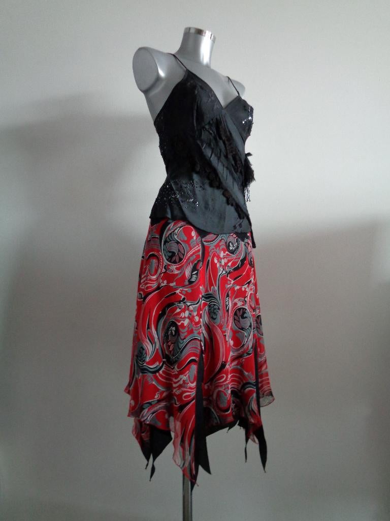 BCBG Maxazria designer rok, zijde, US4-NL36, Nieuw, kaartje, Overige kleuren, Nieuw, Ophalen of Verzenden, Onder de knie