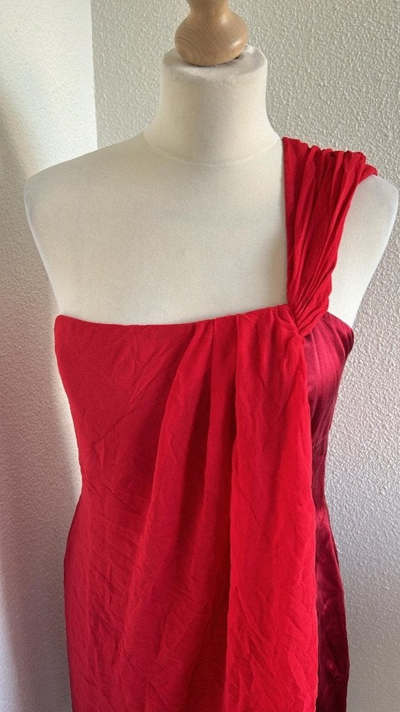 Karen Millen maat 40 rode elegante cocktail jurk 1055, Maat 38/40 (M), Karen Millen, Karen Millen, Ophalen of Verzenden