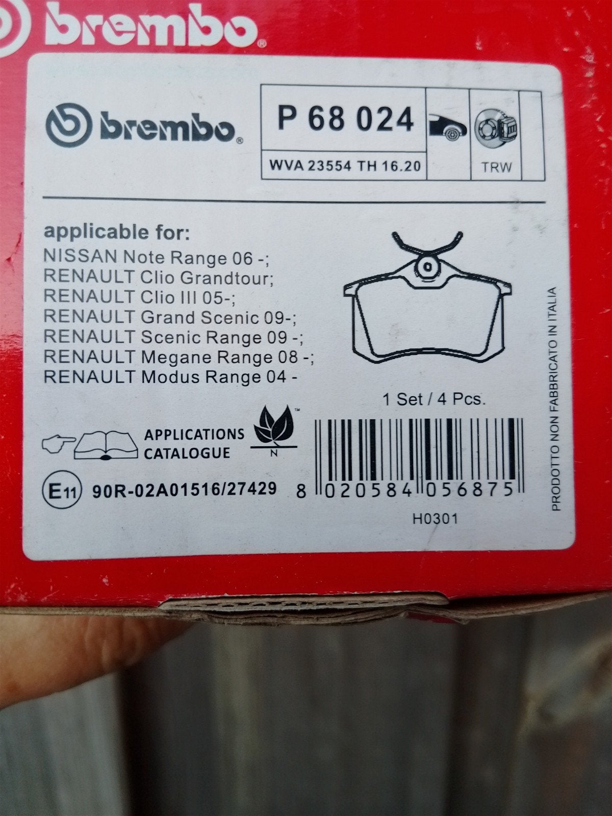 Brembo P68024 remblokken achter Renault, Ophalen of Verzenden, Nieuw, Renault