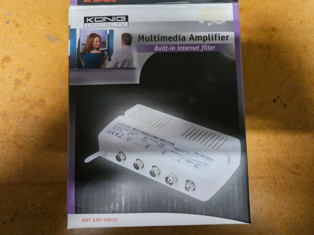 Multi media amplifier 3 weg Konig, Ophalen of Verzenden, Nieuw