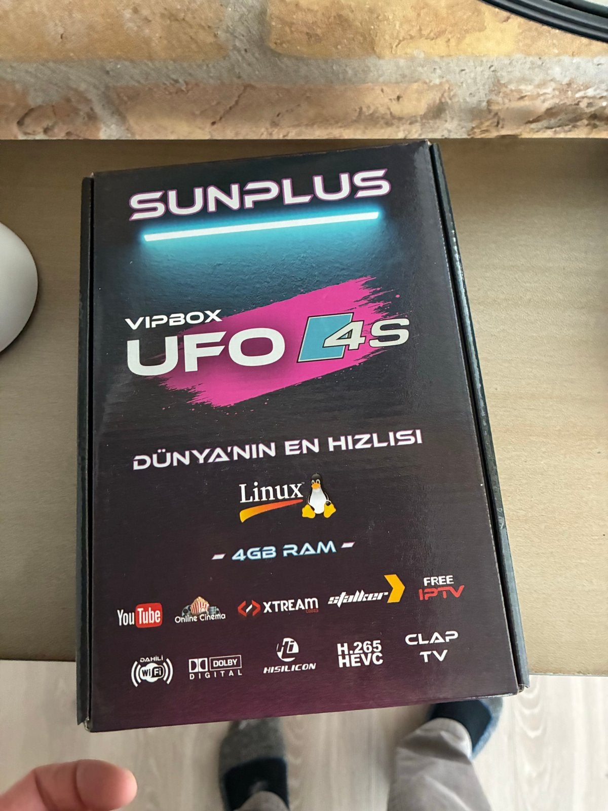Sunplus VIPBOX UFO 4S - Linux, 4GB RAM, IPTV, Ophalen of Verzenden, Nieuw, HDMI, Zonder harde schijf