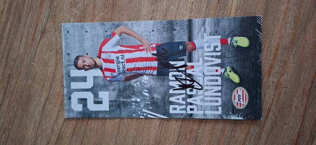 Spelerskaart met handtekening; Ramon Lundqvist # PSV, Ophalen of Verzenden, Nieuw, PSV, Spelerskaart