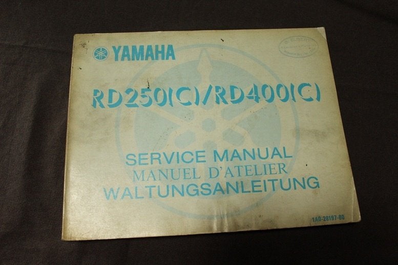 Yamaha RD250 C RD400 C 1976 motorcycle service manual RD250C, Ophalen of Verzenden, Yamaha