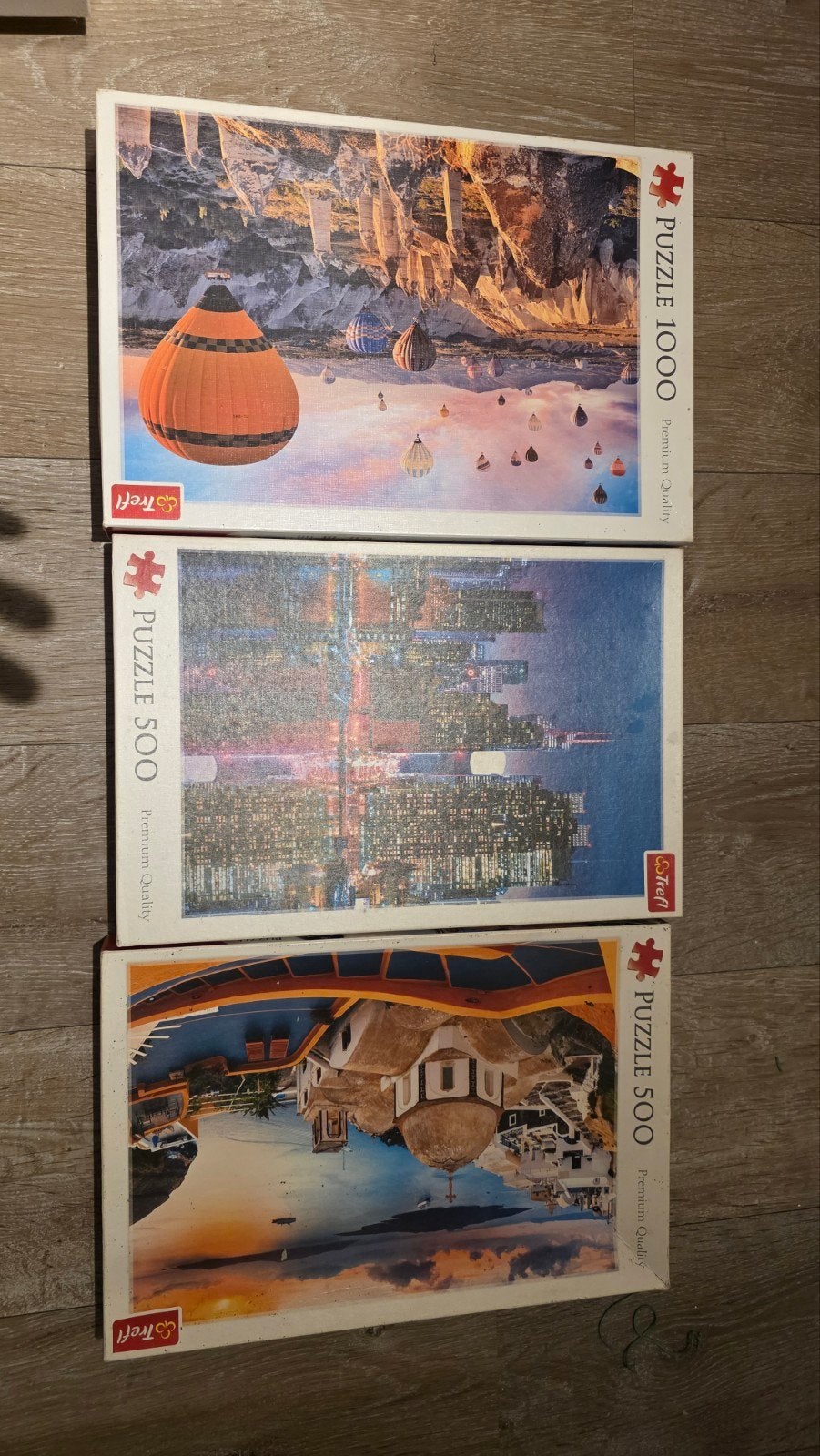 3 Trefl Legpuzzels: 1000 en 2x 500 stukjes, Ophalen, 500 t/m 1500 stukjes, Gebruikt, Legpuzzel