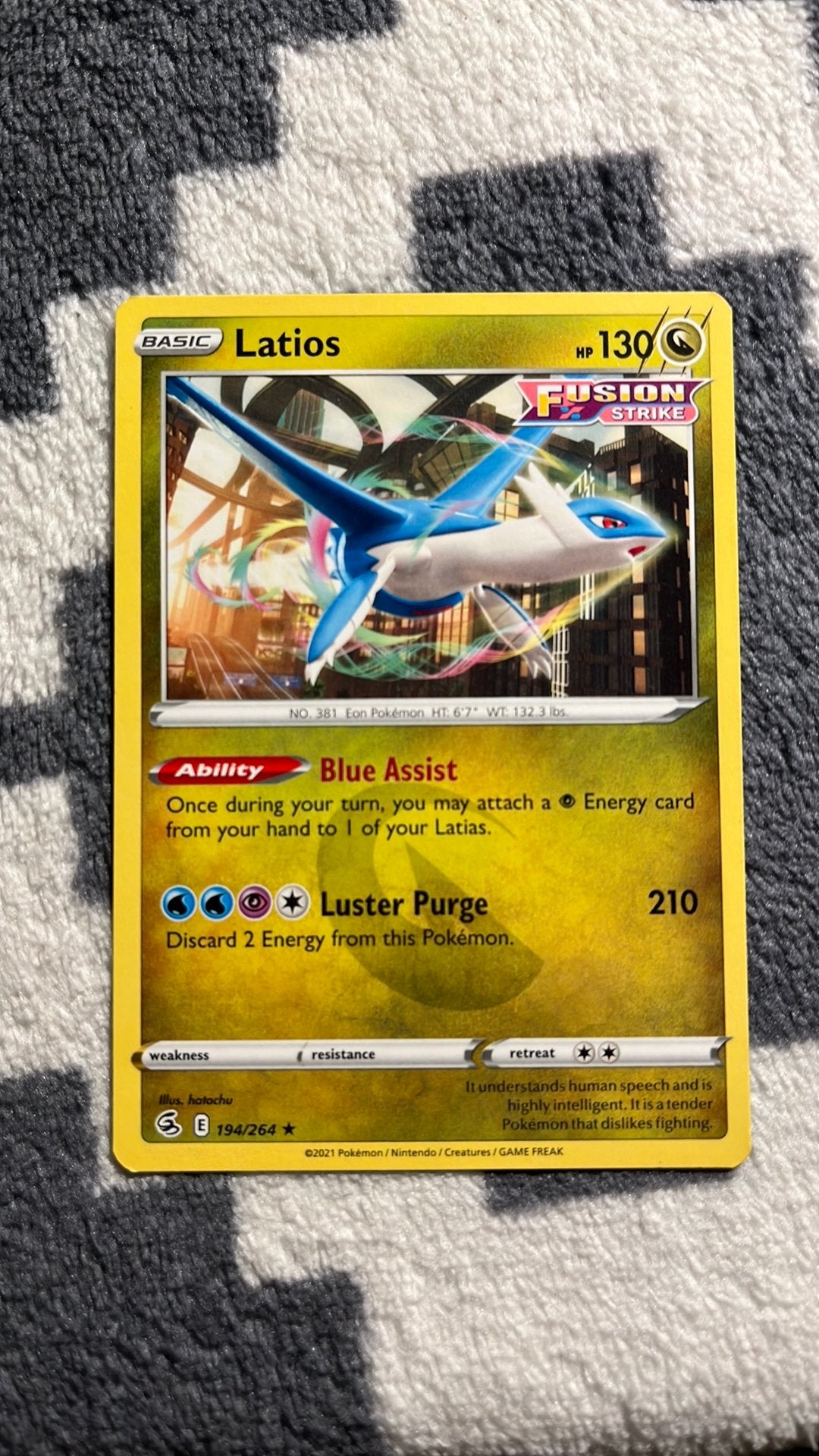 Latios 194/264 Pokémon kaart - Goede staat, Ophalen of Verzenden, Zo goed als nieuw, Losse kaart