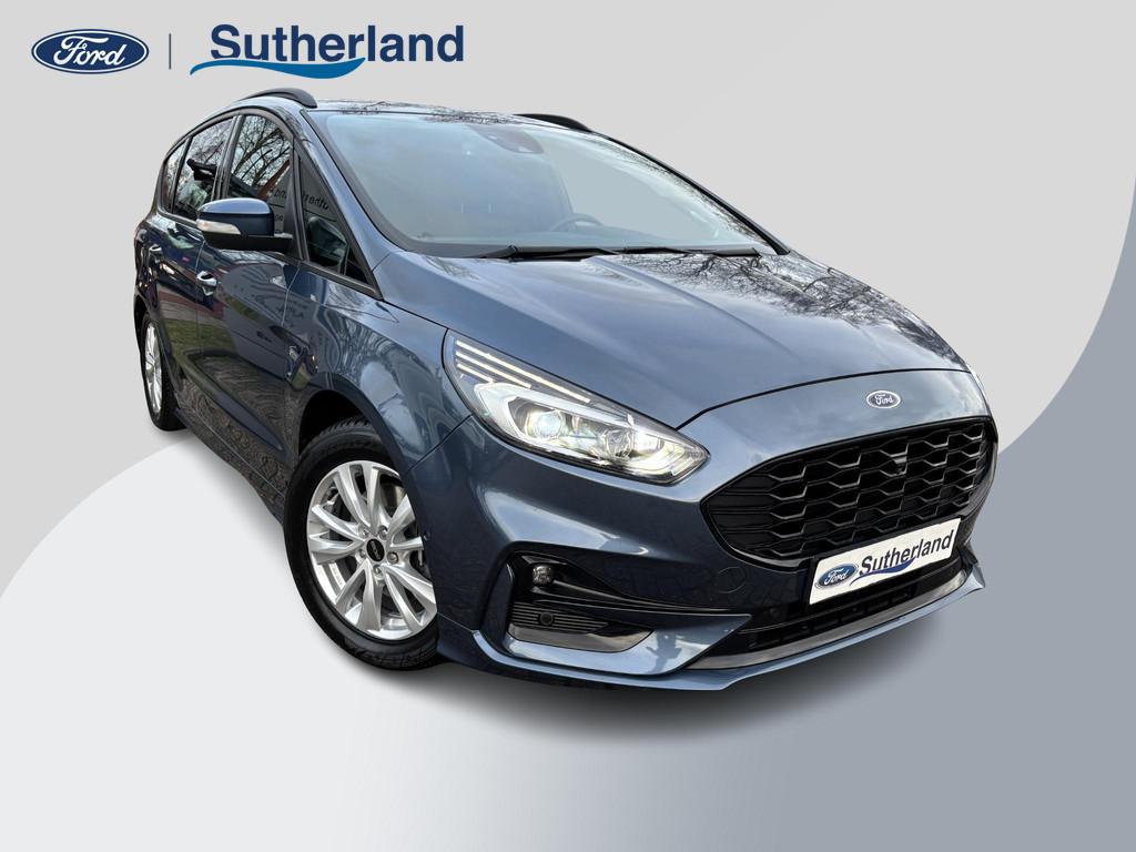 Ford S-Max 2.5 FHEV ST-Line Hybride Automaat 190pk | Adaptie, Auto's, 4 cilinders, Blauw, Bedrijf, Hybride Elektrisch/Benzine