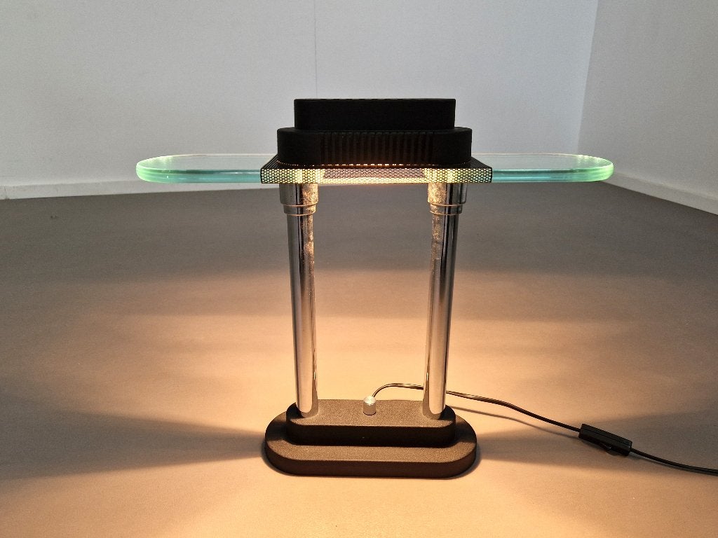 Penta | Robert Sonneman | Postmodern Bureaulamp, Metaal, Gebruikt, -, Overige fittingen