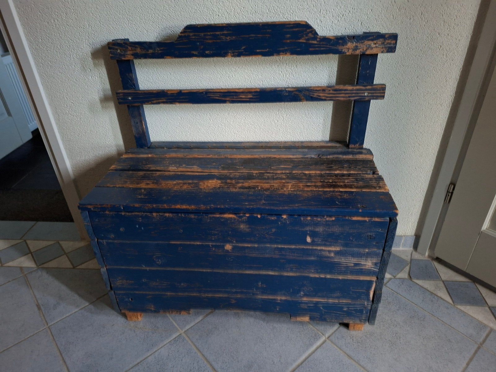 Bankje opberg kist, Ophalen, Gebruikt, Minder dan 50 cm, 75 tot 100 cm